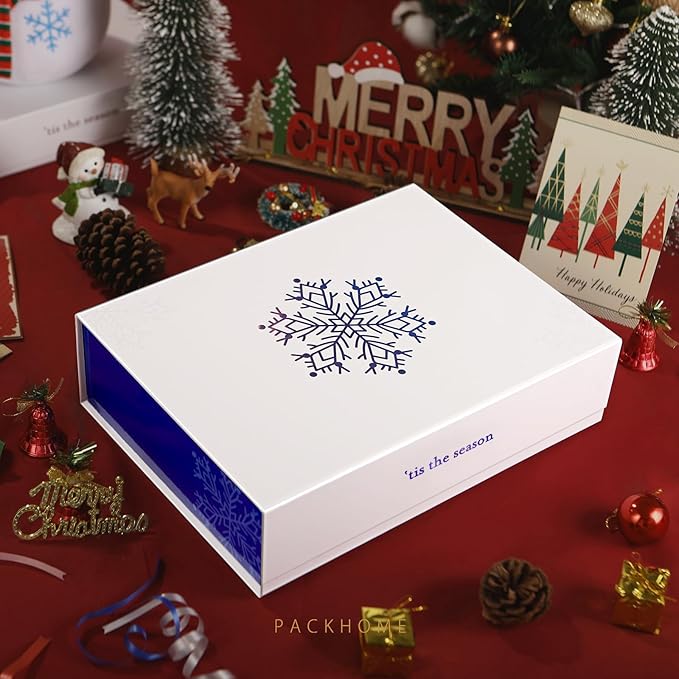 PACKHOME 6 Christmas Gift Boxes 11x7.8x2.3 Inches, Gift Boxes - Image 2