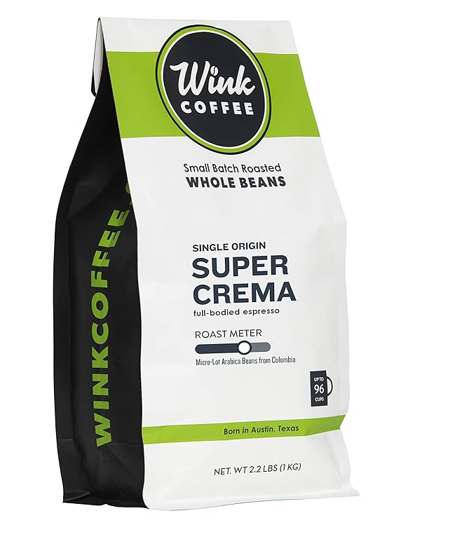 Wink Coffee Low Acid Medium Roast Espresso – 2.2 lb Whole Bean Coffee, 100% by WinkCoffee