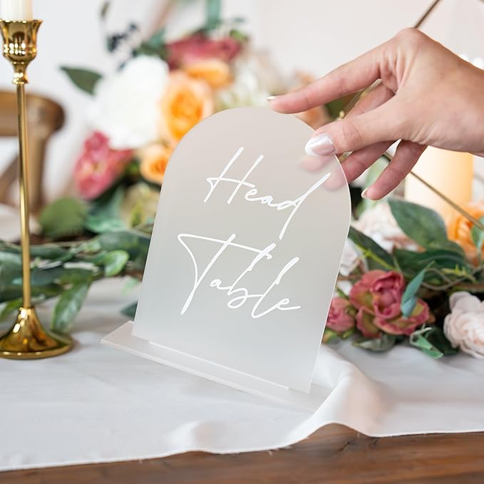 Frosted Arch Acrylic Table Numbers - Image 5