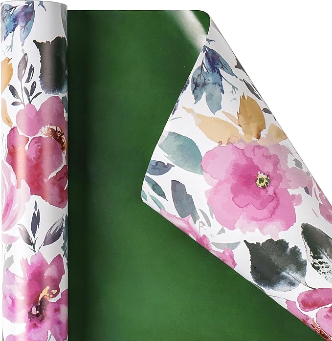 RUSPEPA Reversible Floral Wrapping Paper - Image 2