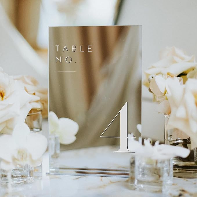 JINMURY Sliver Wedding Table Numbers 1-20 - Image 3