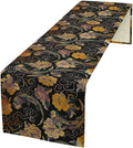 Japanese Table Runner Retro Flowers Oriental Tradition Kio Fish Art Printed by YSWOW