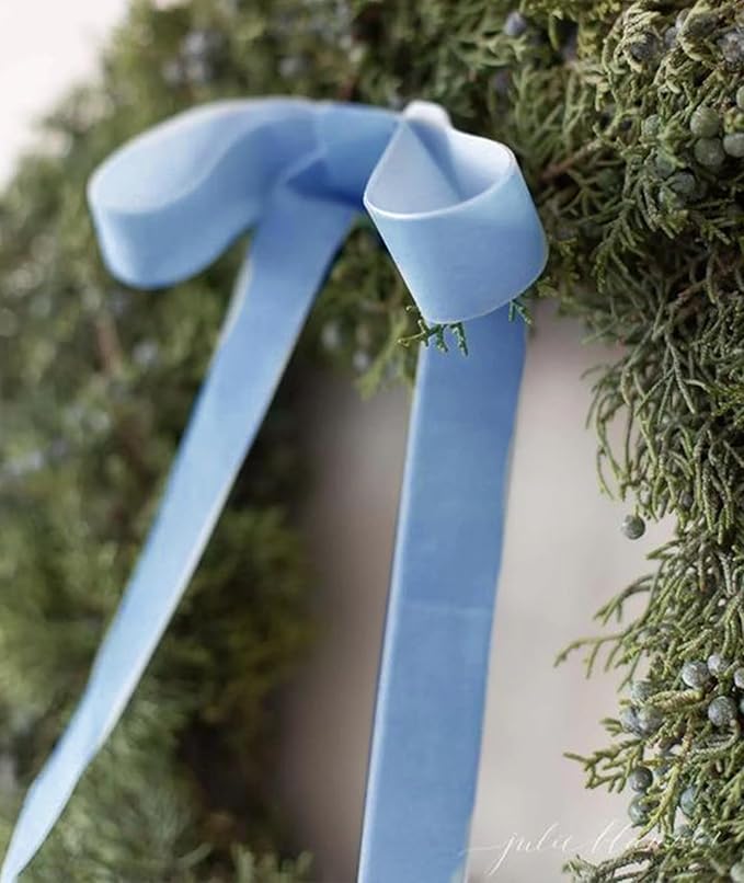 Blue Velvet Ribbon 1'' 25 Yards - Image 4