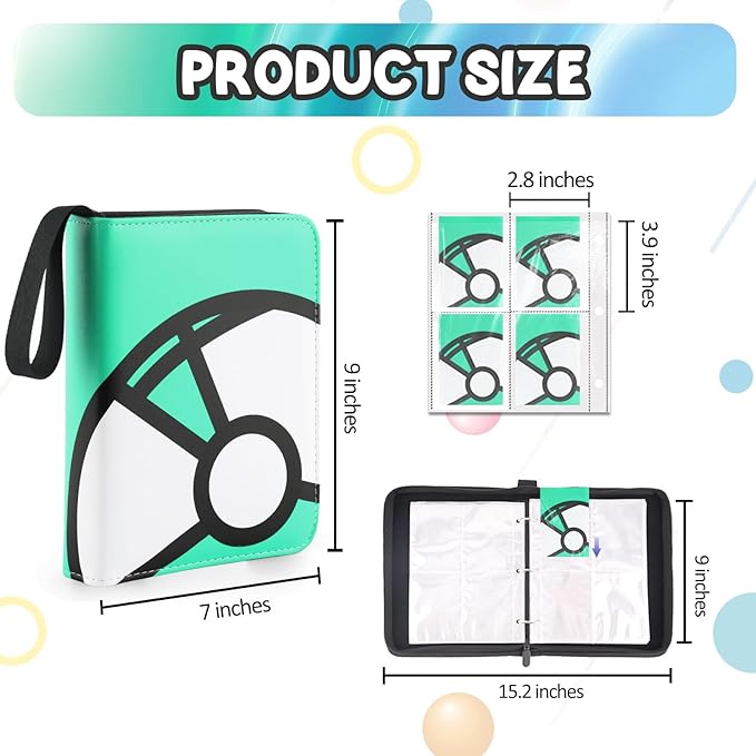 Trading Card Binder 4-Pockets, 400 Pockets Card Holder - Image 2