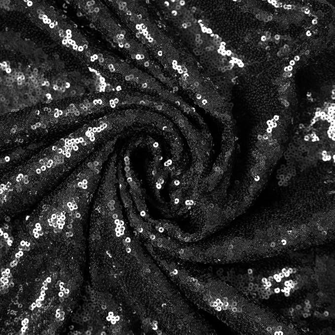 JYFLZQ Black Sequin Backdrop Curtains 10ft x 10ft 1 Panel Halloween Backdrop - Image 8