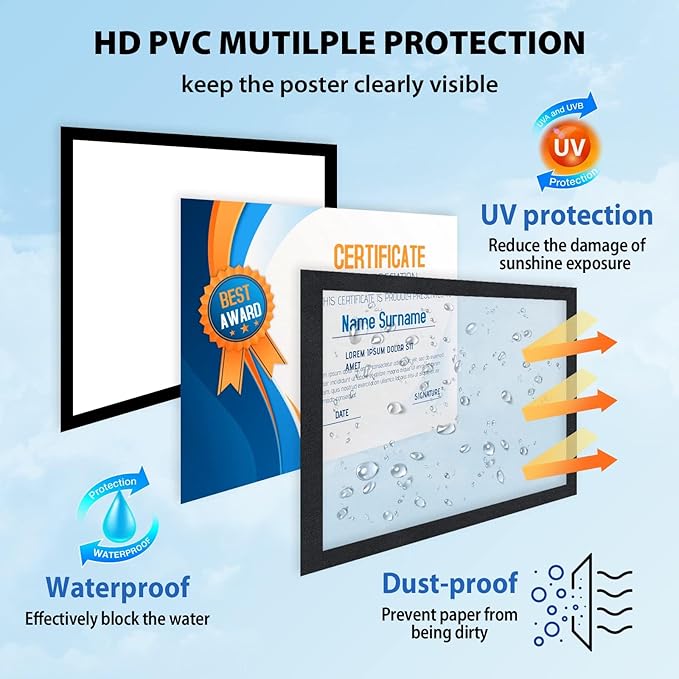 8.5"x 11" Self Adhesive Magnetic Sign Holder, Double Sided Window Magnetic - Image 6
