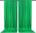 2 Panels Green Backdrop Curtain, 10 x 7 Feet Background Curtains by Zankubom