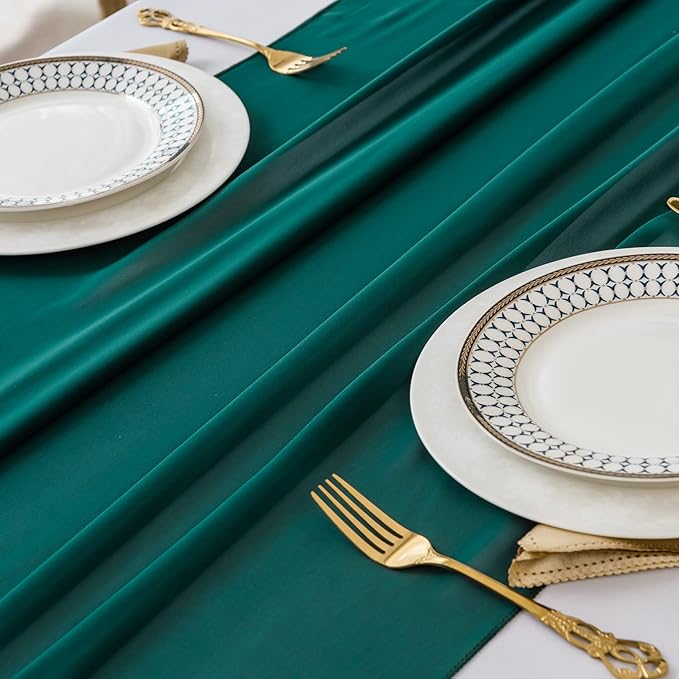 6Pack 9ft Chiffon Table Runner 14x108 Inch Sheer Romantic Table Runner - Image 4