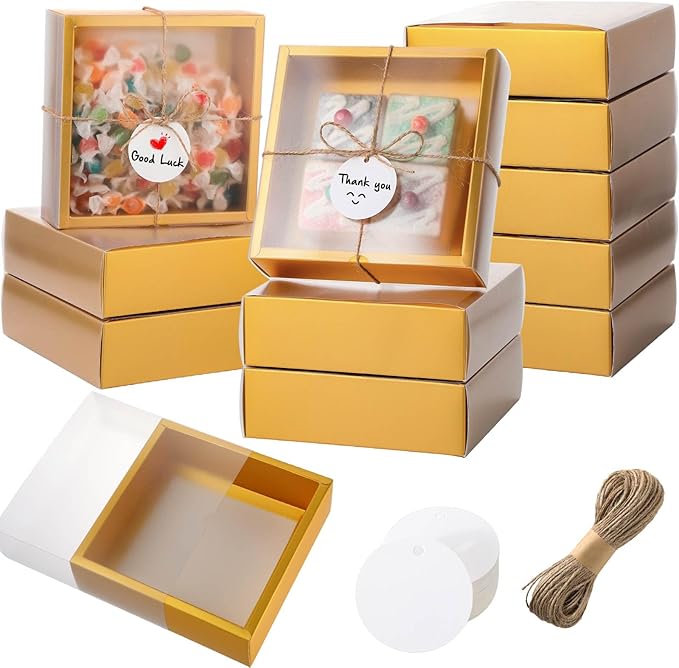 Roowest 50 Sets Kraft Soap Boxes Rectangle Packaging Box by Roowest