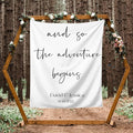 And So The Adventure Begins Custom Tapestry by DEVONDESIGN