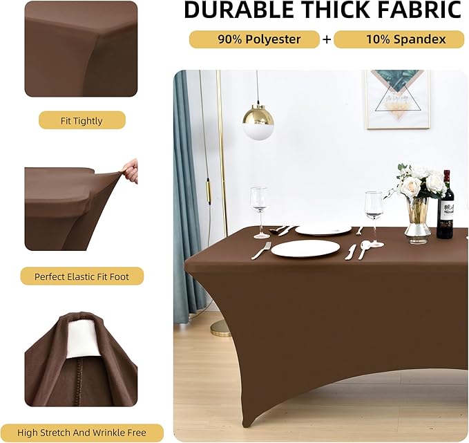 6-Pack 6ft Spandex Table Covers - Image 2
