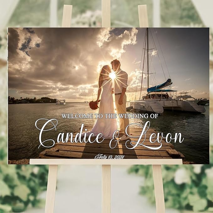 Photo Wedding Sign, Welcome Wedding Sign, Wedding Welcome Sign, Welcome Sign - Image 2