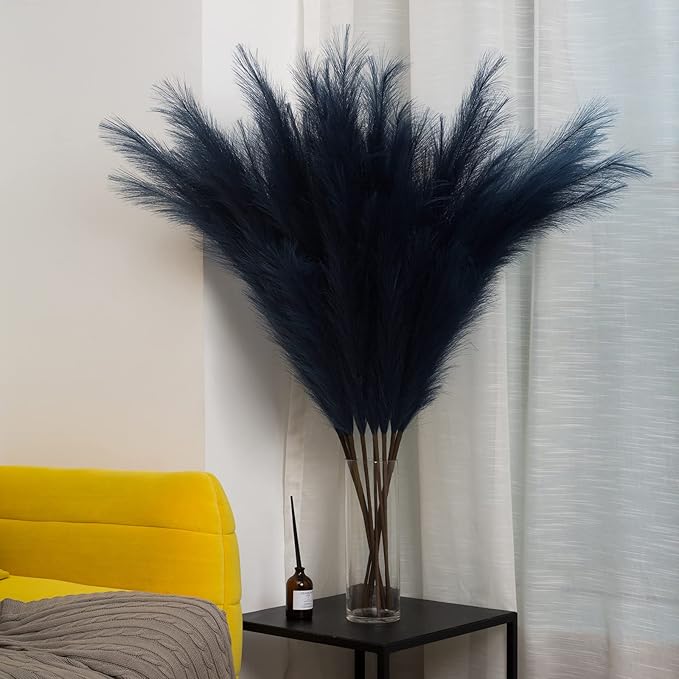 Faux Pampas Grass 6 Stems, Artificial Pampas Grass - Image 7