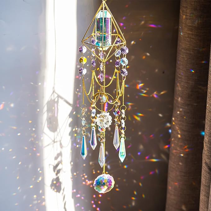 H&D HYALINE & DORA Crystal Prisms Suncatcher Window Hanging Pendant Glass - Image 4