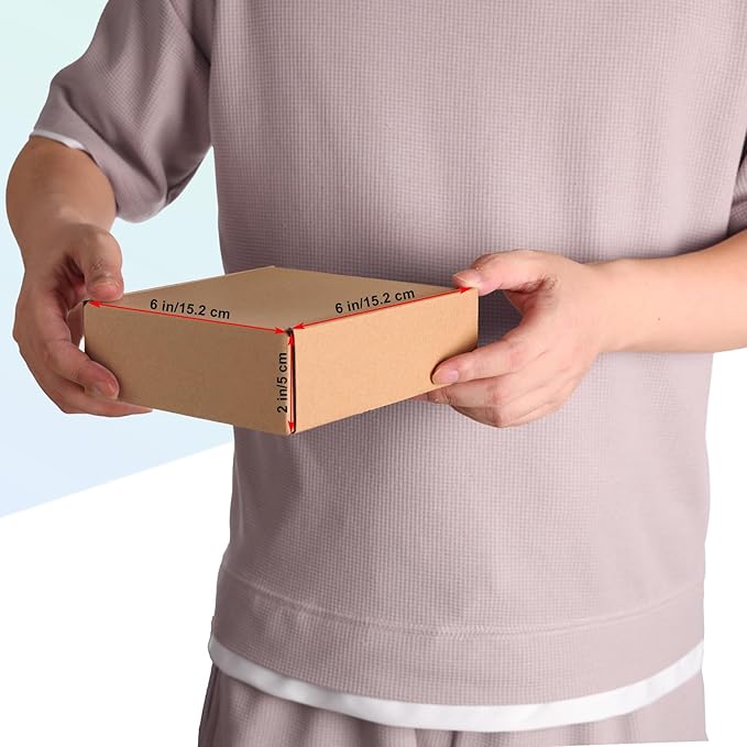 MEBRUDY 6x6x2 Inches Shipping Boxes Pack of 50, Small Corrugated Cardboard Box - Image 3