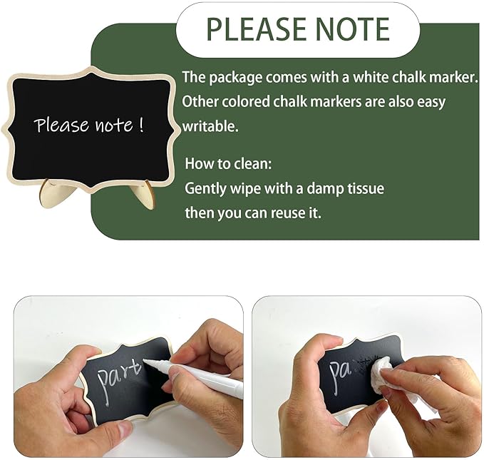 24 PCS Mini Chalkboard Signs - Image 4