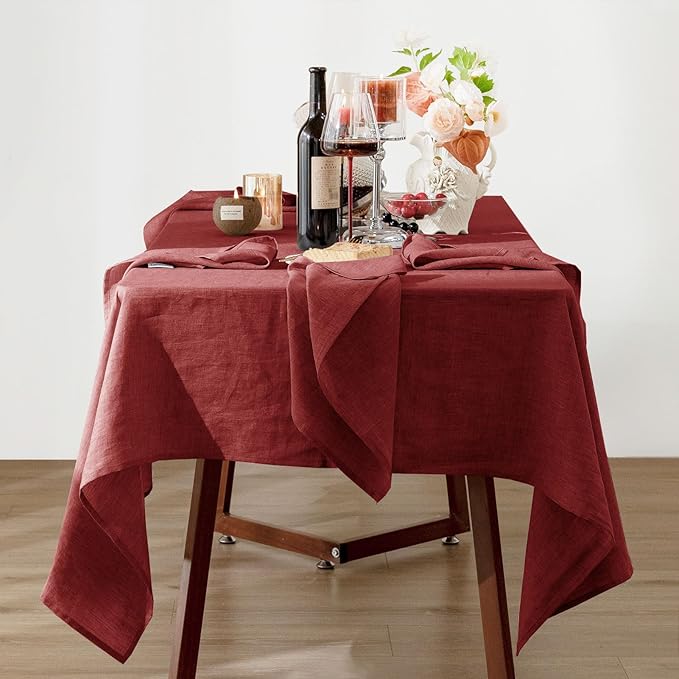 Talasily Linen Tablecloth 100% Pure Linen Table Cloth 60x120 Inches Rectangle - Image 7