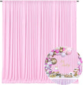 10 x 7 Feet Light Pink Backdrop Curtain by ZEBMOON