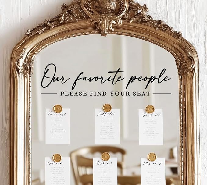 Our Favorite People Decal for Calligraphy Wedding Seating Chart Sign for Vinyl - Image 3
