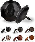 10 Pack 1.5" Round Head Iron Clavos Decorative Nails – Black – Handmade Rustic by BorderlandRusticHardware