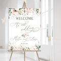 Personalized Wedding Welcome Sign, Flowers Wedding Welcome Sign, Wedding by ALICEBIN
