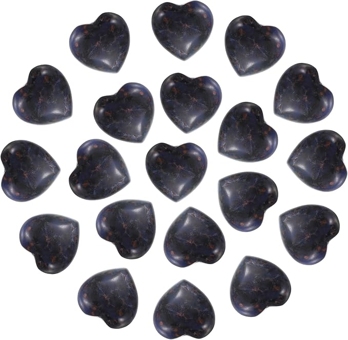 PATIKIL 20 Pcs Natural Heart Shaped Crystal Stone, 0.6 Inch Mini Polished Love by PATIKIL