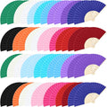 MCEAST 50 Pieces Silk Folding Fan by MCEAST