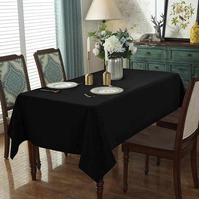 12 Pack 60 x 102 Inch Rectangle Tablecloth, Washable Fabric Table Cloth - Image 5