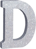 TONIFUL 8 Inch Silver Glitter Letter D Table Centerpiece A-Z Silver Birthday by TONIFUL