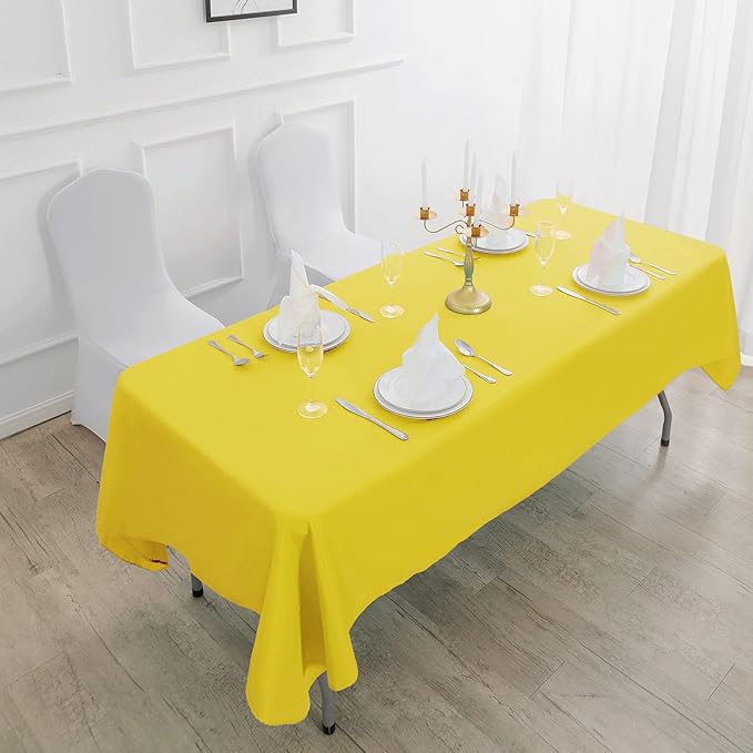 Rectangle Tablecloth 90x132 inch Washable Polyester Fabric Table Cloth - Image 6