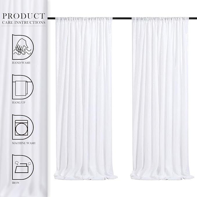 White Backdrop Curtain for Wedding Parties - Image 7