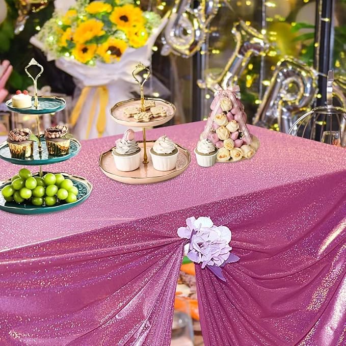 Fitable Sequin Tablecloth for Parties 60x120 Inch - Image 3