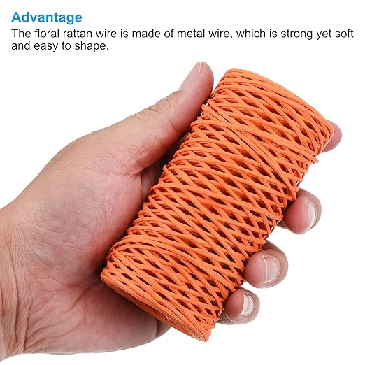 PATIKIL 164 Feet Floral Bind Wire Wrap Twine, 1mm Florist Wire Iron Wire Paper - Image 4