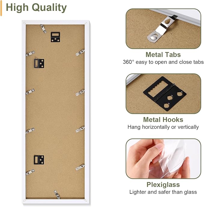 Vittanly 8x24 Collage Picture Frame, Displays 5Pcs 4x6 Pictures - Image 3