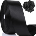 NESCCI 100 Yards Ribbon, 1-1/2 Inch Black Satin Ribbon, Single Face Satin by NESCCI