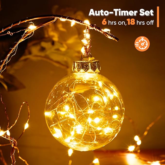 4 Pack 32.8 Ft. Battery Operated Outdoor String Lights - Image 6