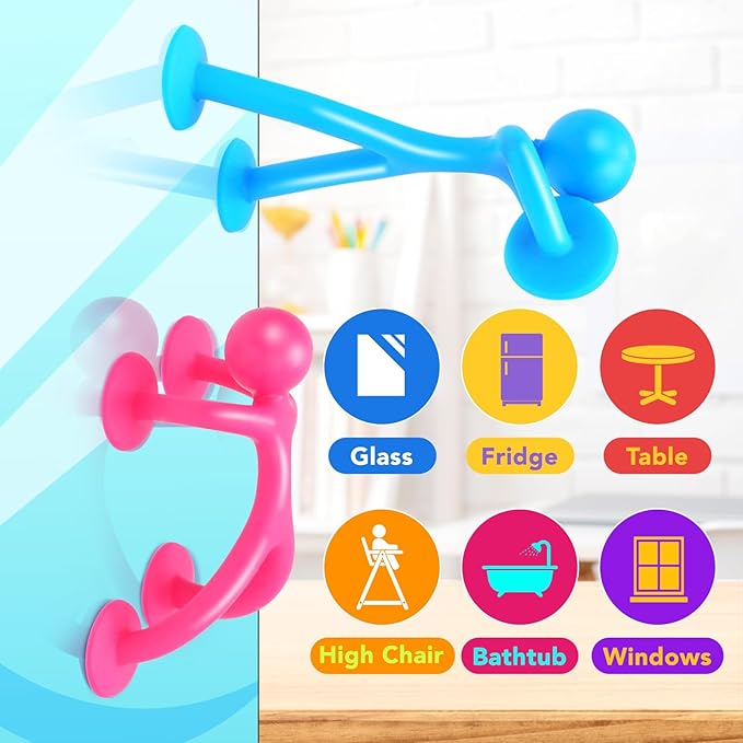 OleOletOy Suction Fidget Toys for Kids: 21 Pack Suction Cup People Toys - Image 7