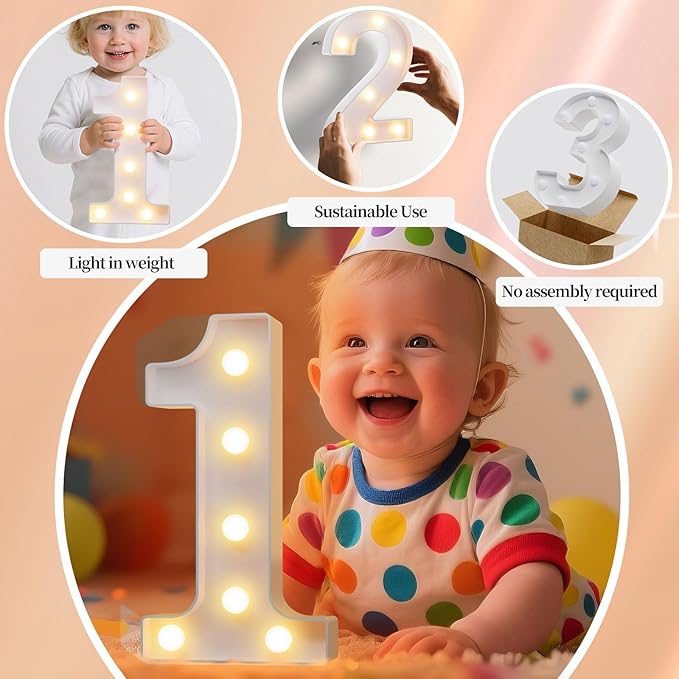LED Marquee Light Up Numbers Sign - Image 2