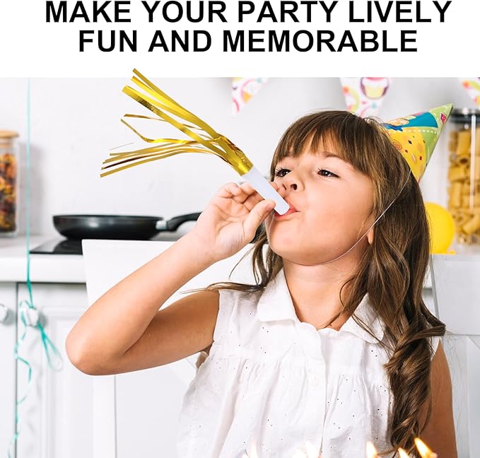 24 Pcs Party Horns, Party blowers Noise Makers, Graduation Noise Makers Glitter - Image 4