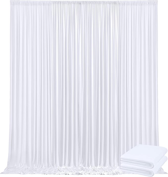 10x10ft Backdrop Curtains for Parties, 2 Panels 5x10ft Photography Backdrop by JKLUMI