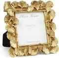 Cuspin 4x4 Picture Frame Small Gold Frames, Vintage Ornate Leaf Textured by Cuspin