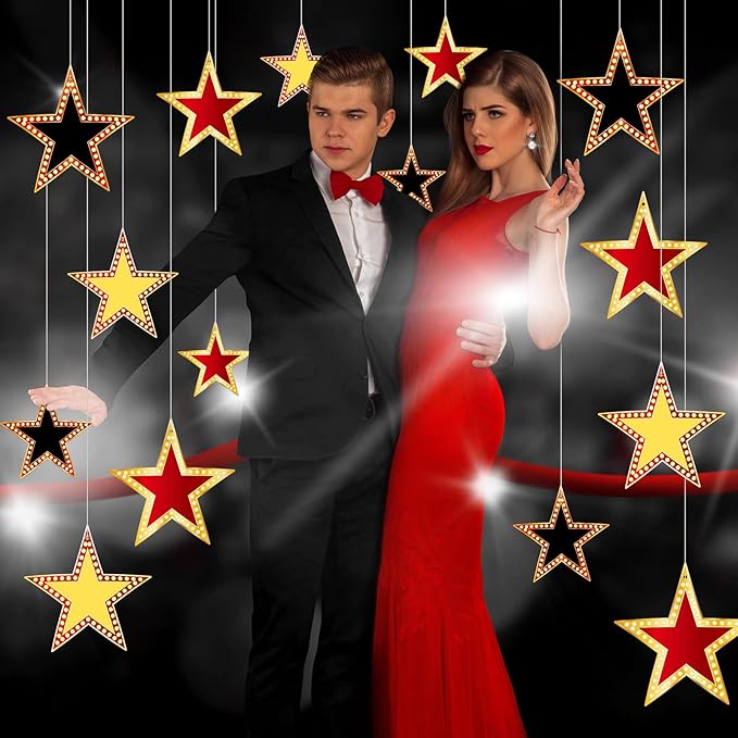Geosar 150 Pcs Movie Star Cardboard Red Carpet Awards Night Cutouts Confetti - Image 5