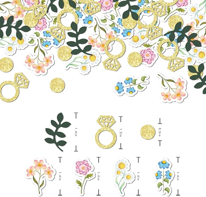 200 pcs Flower and Greenery Wedding Confetti - Image 3