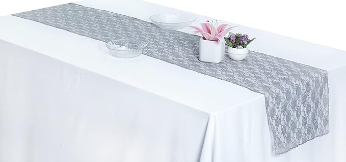 MDS Pack of 15 Wedding 12 x 108 inches Lace Table Runner - Image 3