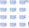 12 Pack Fairy Lights Battery Operated String Lights，7FT 20LED Waterproof Silver by Bexdir