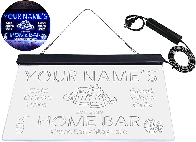 ADVPRO Personalized Your Name Custom Home Bar Beer Established Year Dual Color - Image 9