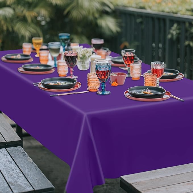 QZYL 4 PCS Plastic Table Cloth, - Image 9