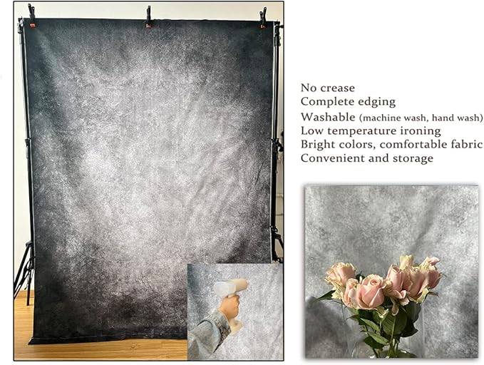 5x7ft Abstract Black Gray Portrait Photography Backdrops Photo Studio Prop - Image 5