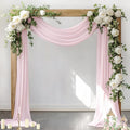Socomi Wedding Arch Draping Fabric 2 Panels 29" x 19Ft Blush Pink Sheer Chiffon by Socomi
