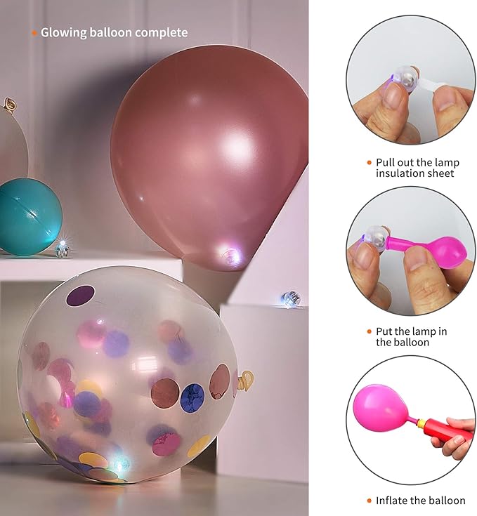 Aogist 100pcs Balloon Lights, Long Standby Time Waterproof Twinkle Mini Light - Image 4